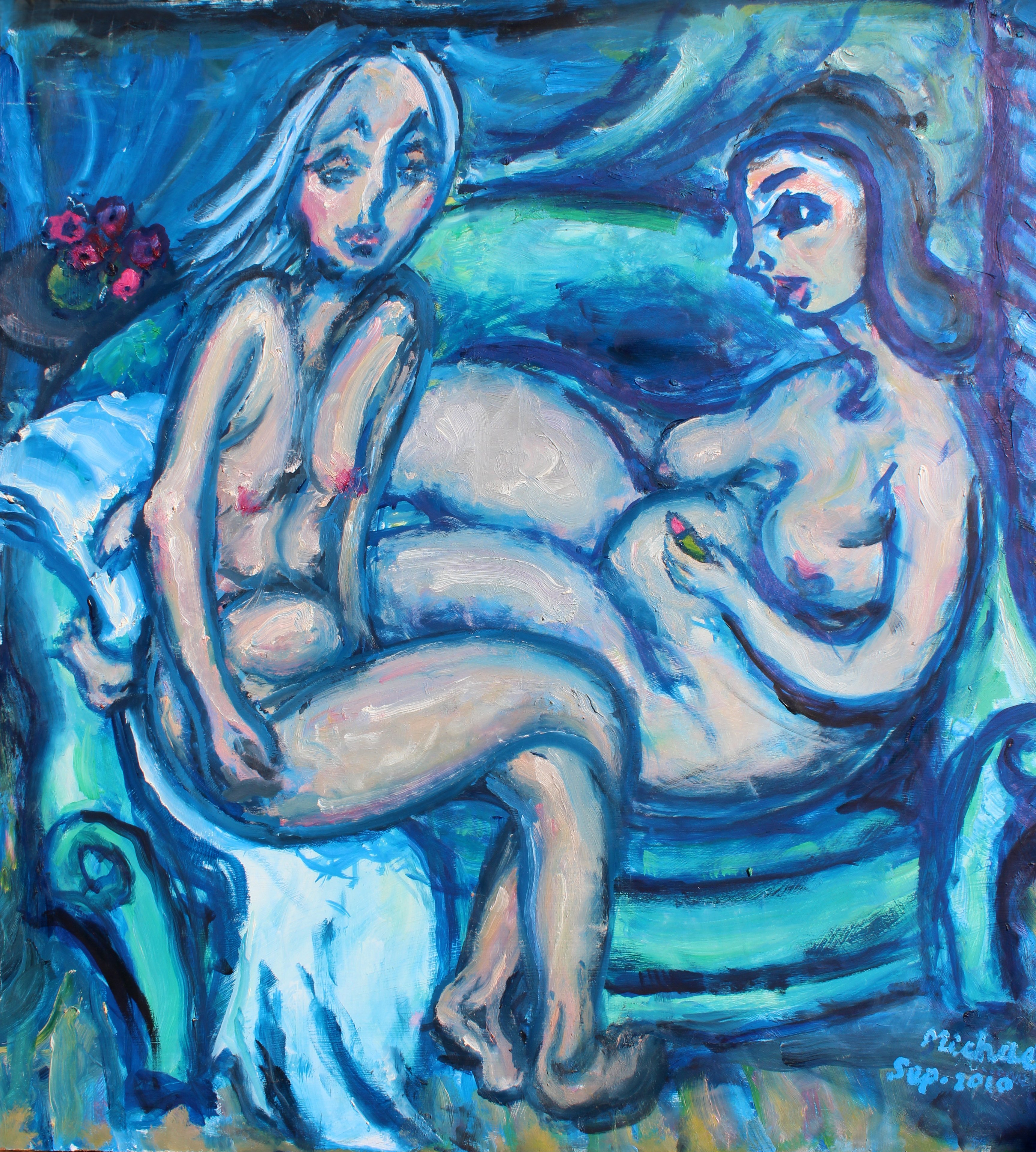 138 Michael Sarjeant - Two nudes with lipstick
